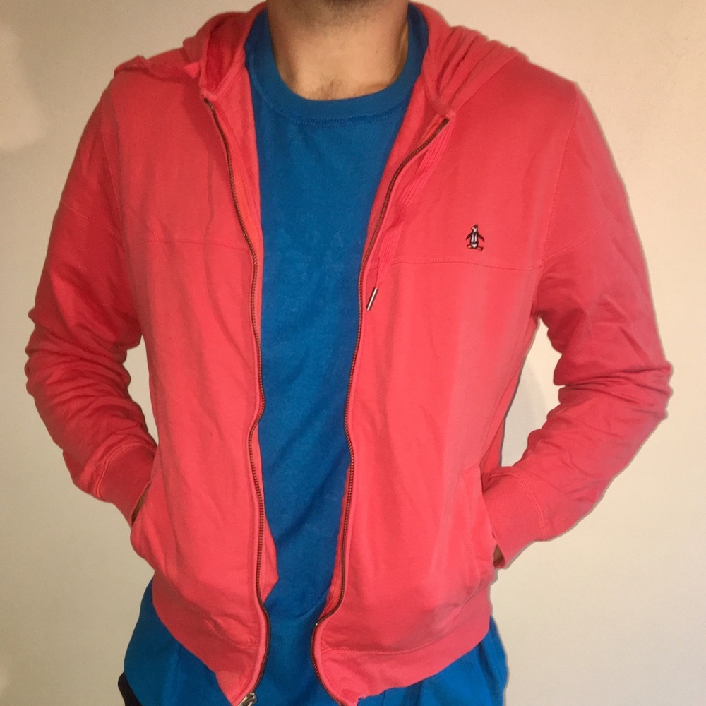 salmon Penguin zip-up